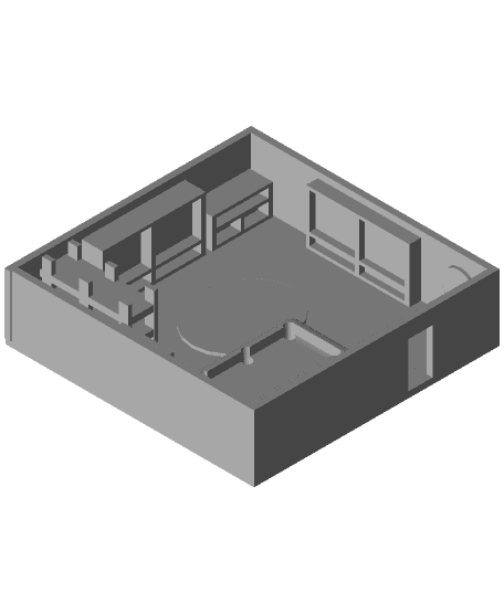 Bomb Shelter Games Room 3d model