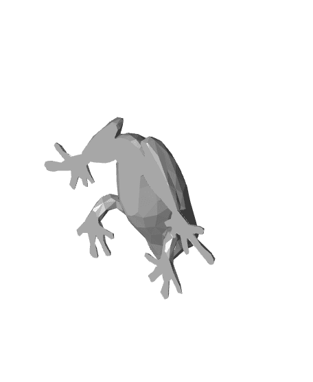 Low Poly Frog Fridge Magnet 3d model