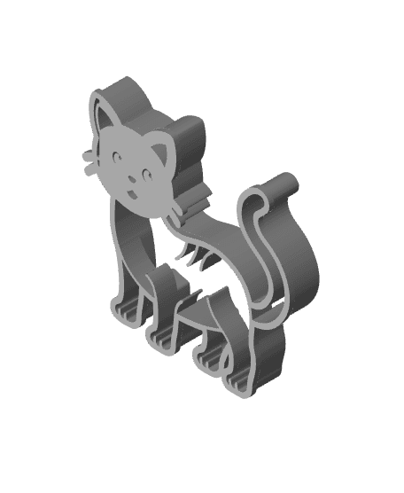 Cat Cookie Cutter, Biscuit Cutter 3d model