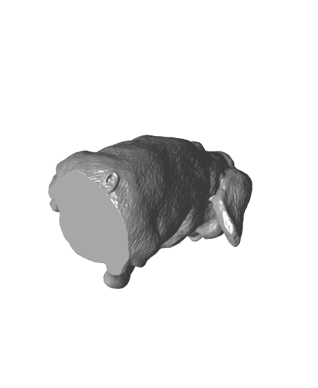 pig sit 3d model