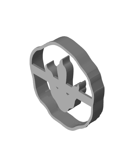 Trex Cookie Cutter, Biscuit Cutter 3d model