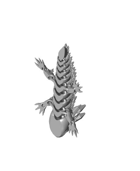 Teenage Crystal Lizard - articulated 3d model