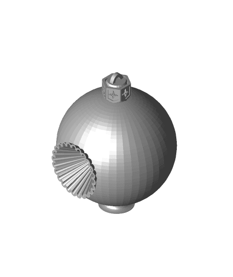 Recessed Ball Ornament 3d model