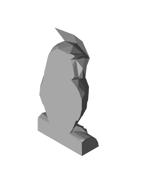 Low-Poly Owl Fridge Magnet 3d model