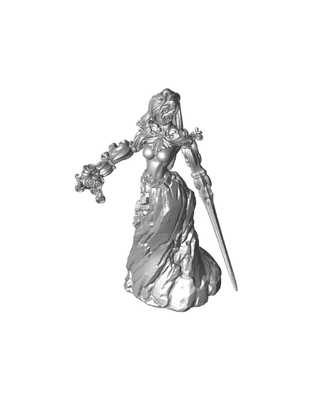 Gilded Golem - Flesh of Gold - PRESUPPORTED - Illustrated and Stats - 32mm scale			 3d model