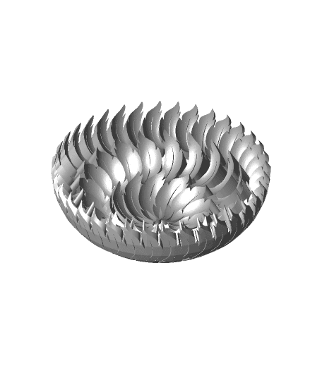 Small feather bowl 3d model