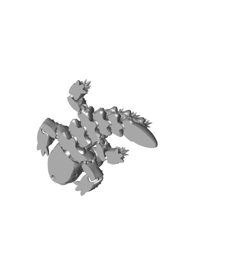 Articulated Unicorn Dragon Keychain Print-in-Place 3d model