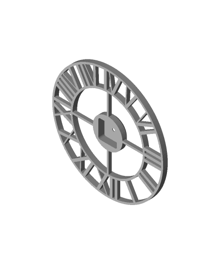 Oversized Wall Clock – Roman Numbers 3d model