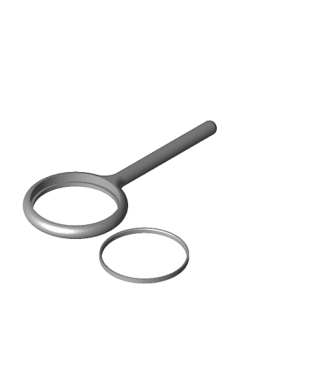 58mm magnifying glass 3d model