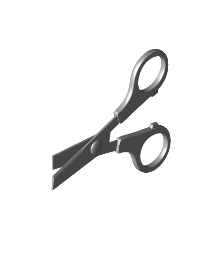Scissor Through Head Headband 3d model