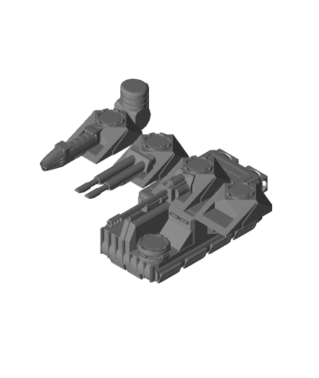 FHW: Hover Tank (grim dark) with complete turrets 3d model