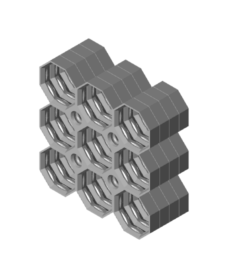 3x3 Multiboard Corner Tile x4 Stack 3d model