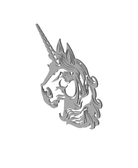 unicorn wall art unicorn wall decor magic horse decoration 3d model
