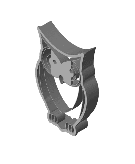 Owl Cookie Cutter, Biscuit Cutter 3d model