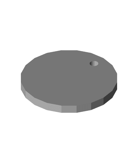 Circular Keyring with hole 3d model