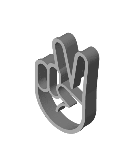 Peace Cookie Cutter, Biscuit Cutter 3d model