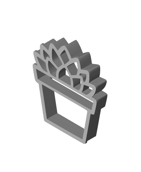 Cactus Cookie Cutter, Biscuit Cutter 3d model