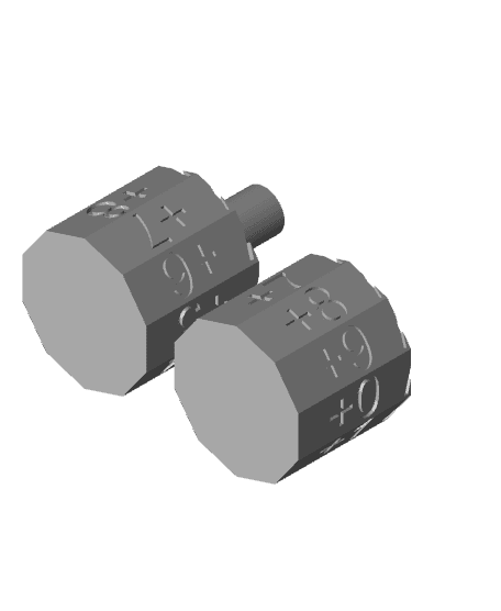 Set Counters  Attack/Defense MTG  3d model