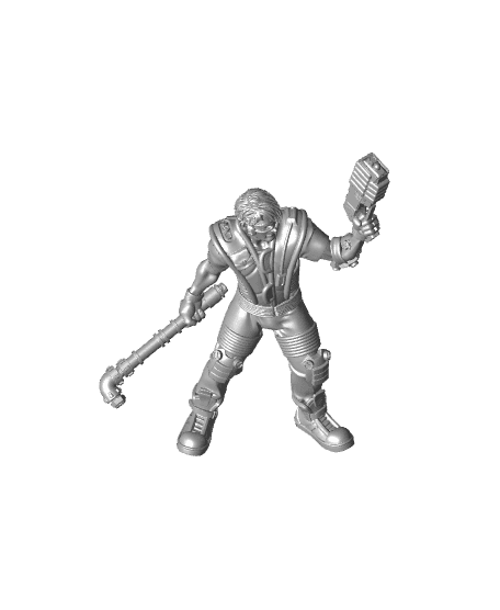 Matt the Hacker - With Free Cyberpunk Warhammer - 40k Sci-Fi Gift Ideas for RPG and Wargamers 3d model
