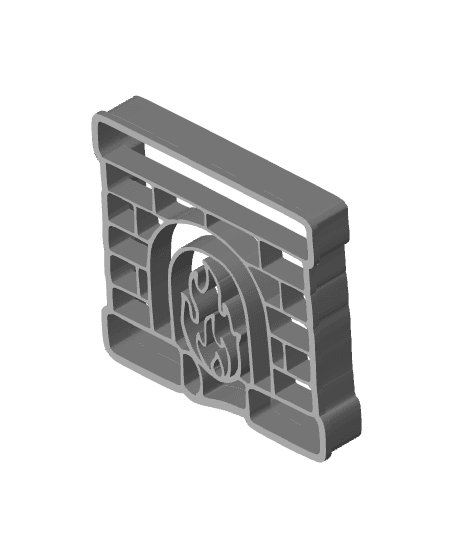 Fireplace Cookie Cutter, Biscuit Cutter 3d model