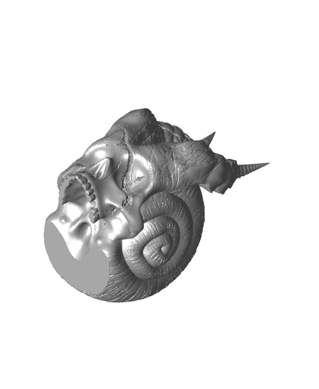 Skull of the demon snail planter.stl 3d model