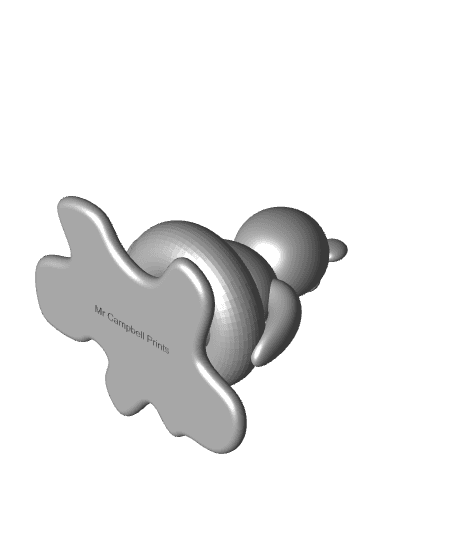 Swim Bear 3d model