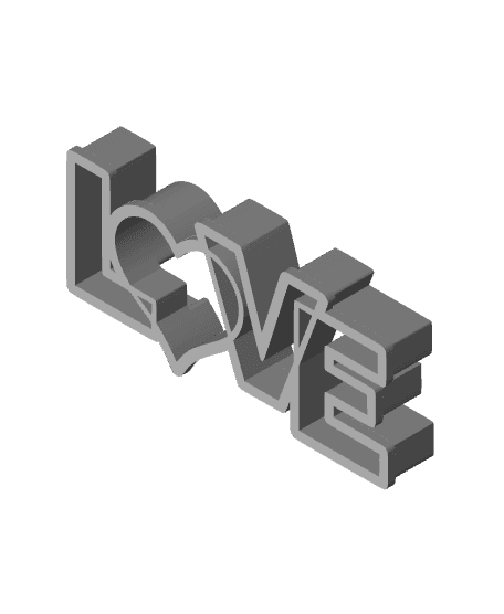 Love Cookie Cutter, Biscuit Cutter 3d model