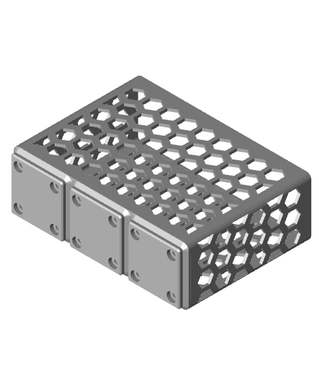 Gridfinity bin 1x3x12 hex (optional insert) 3d model