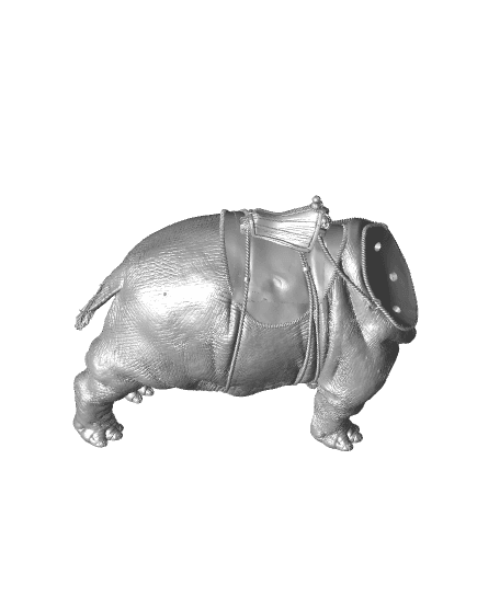 Ogre Hippopotamus Cavalry- With Free Dragon Warhammer - 5e DnD Inspired for RPG and Wargamers 3d model