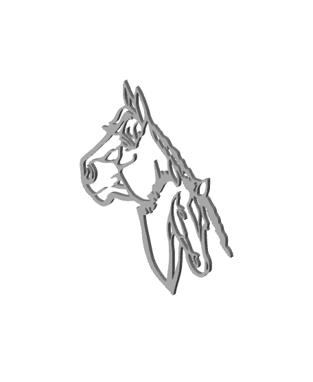 mare and foal wall art horses wall decor country decoration 3d model