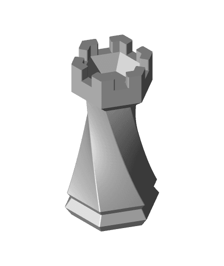 Hexagon Themed Chess Set 3d model