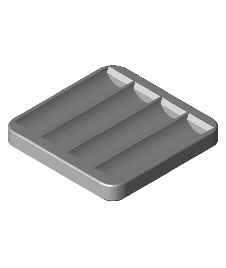 Simple AA Battery Tray 3d model