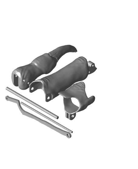 Articulated Monster Claws 3d model