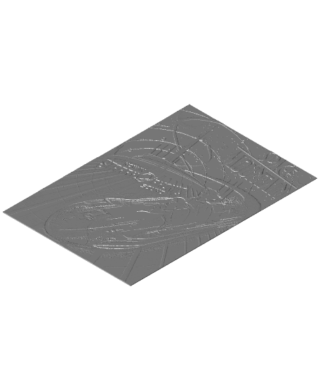 Space Mountain Postcard - HueForge 3d model