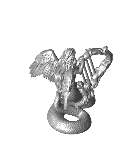 Lillend - Snake angel - Celestial bard - PRESUPPORTED - Heaven Hath no Fury - 32 mm 3d model