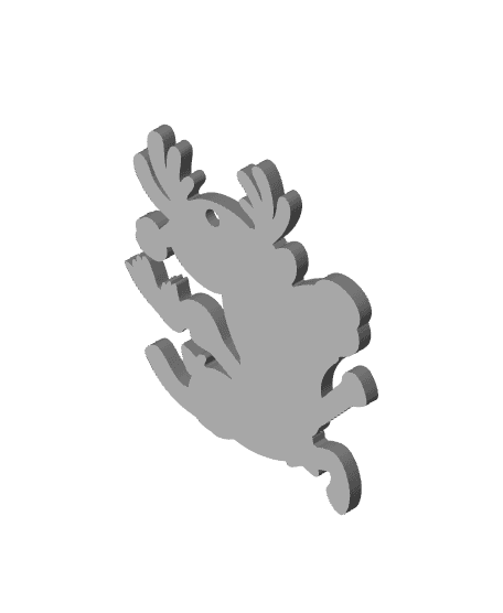 Overly Excited Reindeer Christmas Ornament 3d model