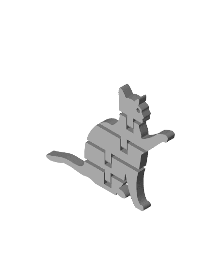Super Duper Flexy Articulated Cat 3d model