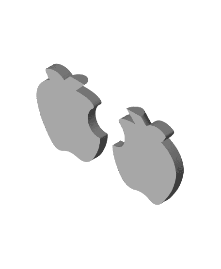 Apple Earring Studs 3d model