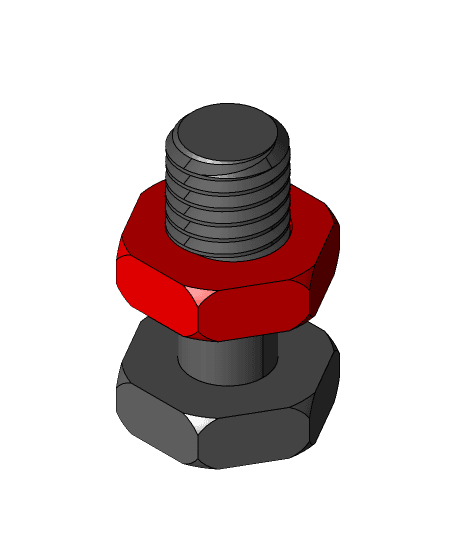 Nut And Bolt 3d model