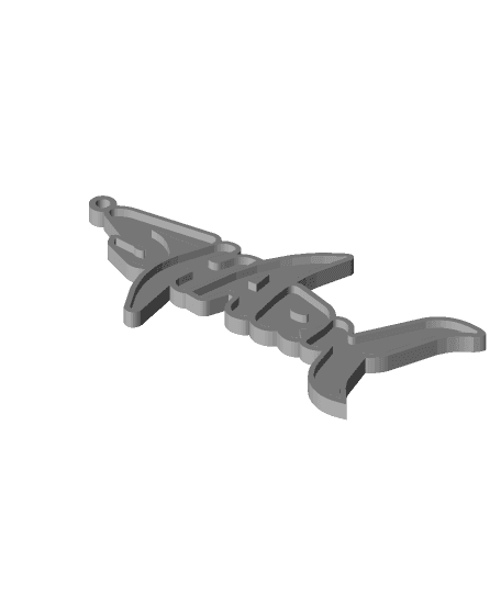 Shark Keychain 3d model