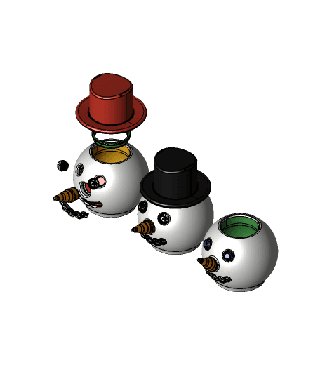 Christmas Snowman Can Cup - Xmas Snowpal 12oz Can Koozie! 3d model
