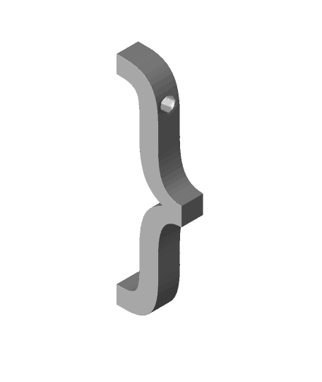 Curly Brackets Necklace 3d model