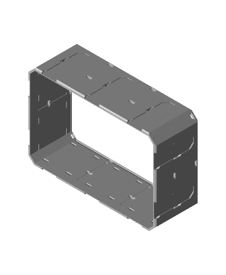 3x2x1 - Topped Multipoint Rail - Pop-In Bin Extension 3d model