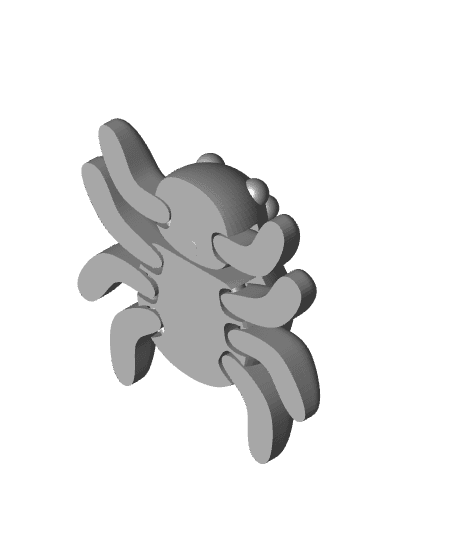 3D Printable Articulated Flexi Spider 3d model