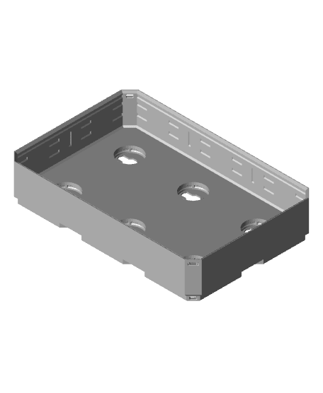 3x2x0·5, Lock Hole Base, Multigrid Bin 3d model