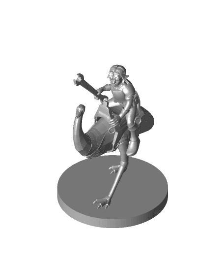 Gnome Artificer with Emu Iron Defender 3d model