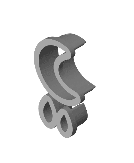 Crescent Moon and Teardrop Clay Cutter for Polymer Clay | Digital STL File | Clay Tools | 4 Sizes 3d model