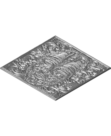Metal-look Carving - Hueforge Print 3d model