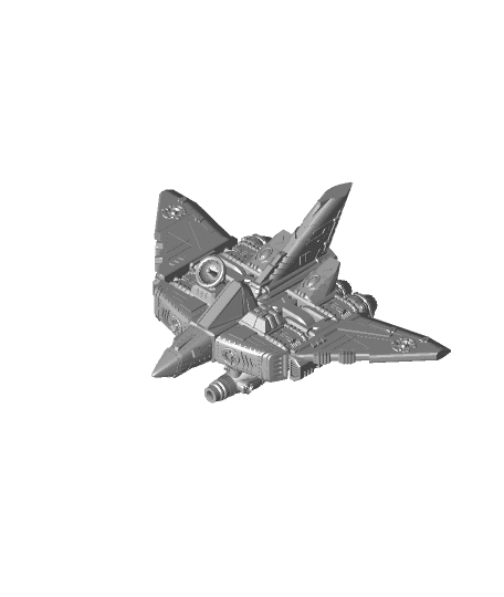 PrintABlok Deltawing Articulated Spaceship Construction Toy 3d model