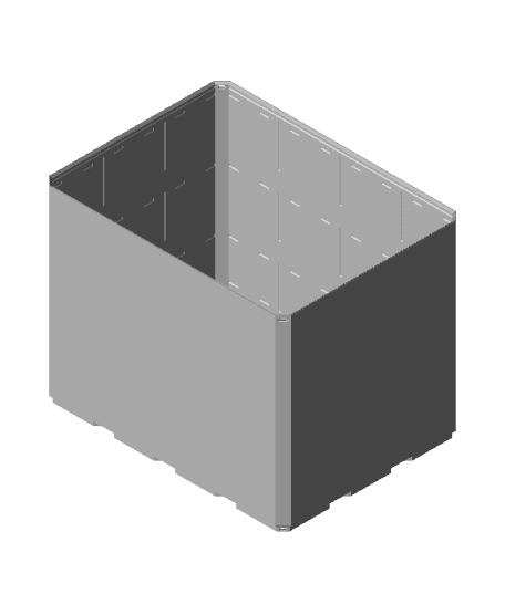 4x3x3, Lock Hole Base, Multigrid Bin 3d model
